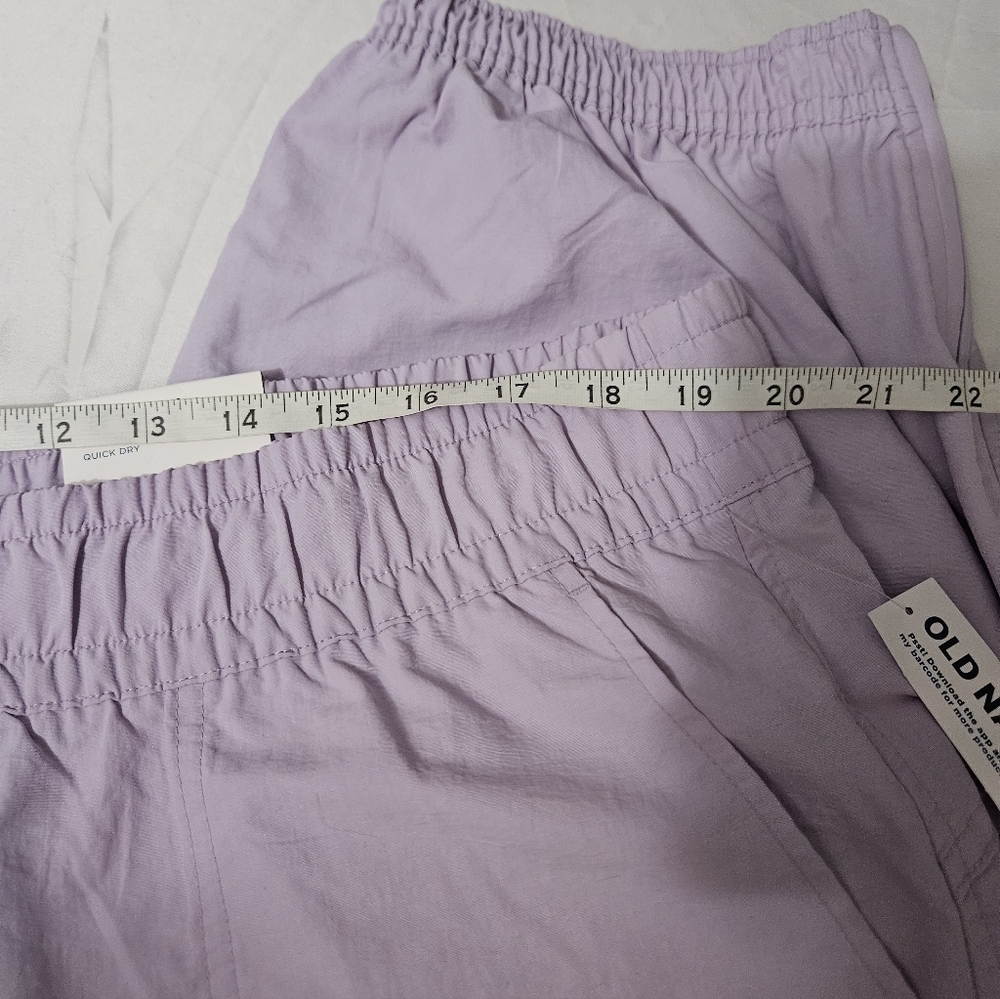 Old Navy NWT Ankle-Zip Cargo Joggers Womens Lavender Quick Dry Nylon! - Picture 6 of 9
